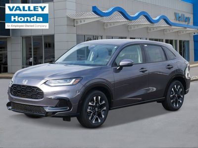 2026 Honda HR-V EX-L in Modern Steel Metallic — front three-quarter view