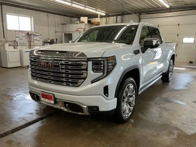 2026 GMC Sierra 1500 Denali in Glacier White Tricoat — front three-quarter view