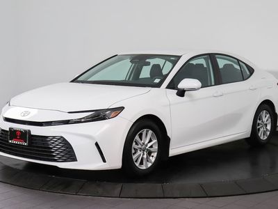 2025 Toyota Camry LE in Ice — front three-quarter view