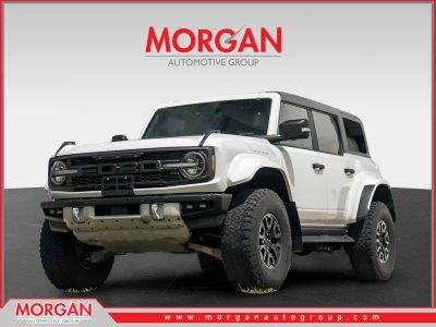 2024 Ford Bronco Raptor in White — front three-quarter view