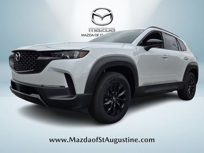 2026 Mazda CX-50 Hybrid Premium in Beige — front three-quarter view