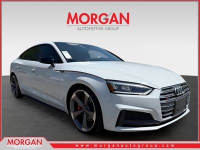 2019 Audi S5 Sportback Premium Plus in White — front three-quarter view