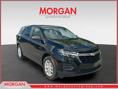 2024 Chevrolet Equinox LS in Mosaic Black Metallic — front three-quarter view