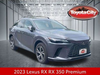 2023 Lexus RX 350 Premium in Gray Pearl — front three-quarter view