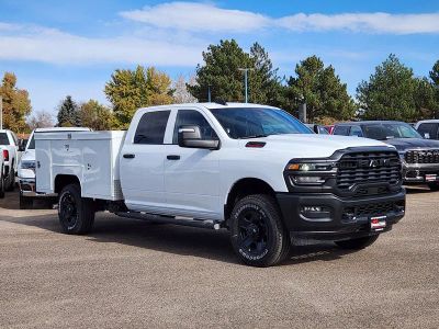 2026 RAM 2500 RAM 2500 TRADESMAN CREW CAB 4X4 8' BOX in Bright White Clear-Coat Exterior Paint — front three-quarter view