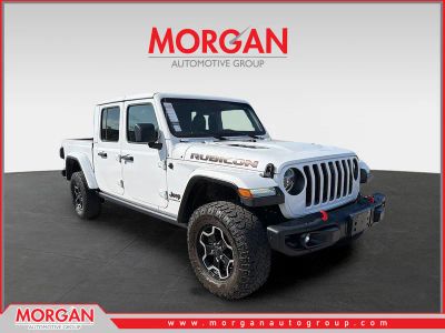 2021 Jeep Gladiator Rubicon in White — front three-quarter view
