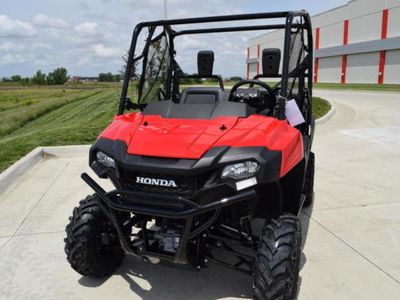 2026 Honda Pioneer 700 in HERO RED — front three-quarter view