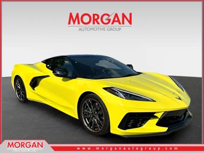 2023 Chevrolet Corvette 1LT in Accelerate Yellow Metallic — front three-quarter view
