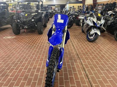 2026 Yamaha YZ250F Team Yamaha Blue — rear three-quarter view