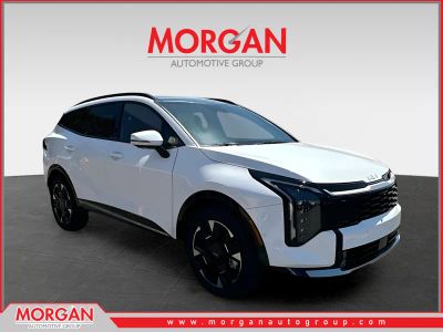 2026 Kia Sportage SX-Prestige in White — front three-quarter view