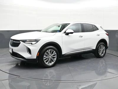 2022 Buick Envision Preferred in Summit White — front three-quarter view