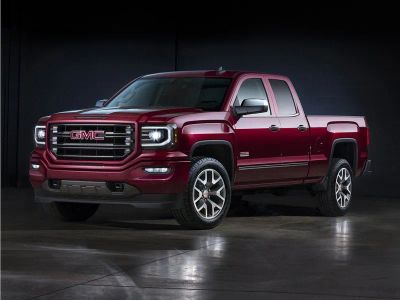 2016 GMC Sierra 1500 SLT in Light Steel Gray Metallic — front three-quarter view