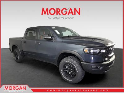 2026 Ram 1500 Rebel in Blue — front three-quarter view