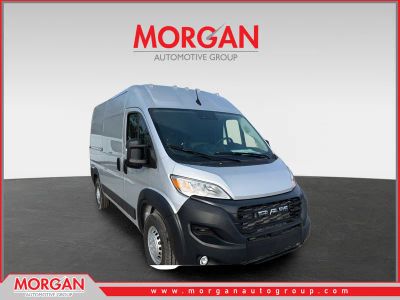 2026 Ram ProMaster Cargo Van Tradesman in Bright Silver Metallic Clearcoat — front three-quarter view