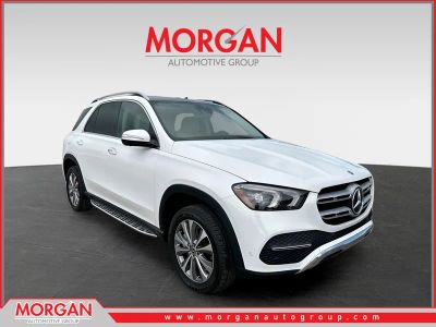 2022 Mercedes-Benz GLE 350 in Polar White — front three-quarter view