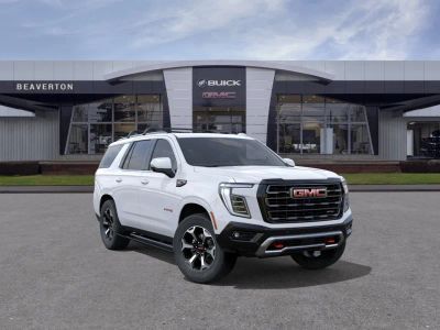 2026 GMC Yukon AT4 Ultimate in Summit White — front three-quarter view