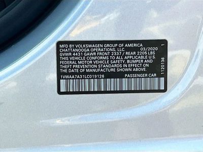 2020 Volkswagen Passat — photo 28 view