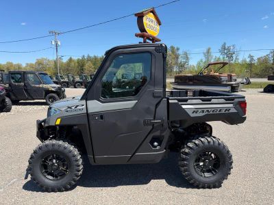 2027 Polaris Ranger XP 1000 Cab R27RRM99A4 in Avalanche Gray — front three-quarter view