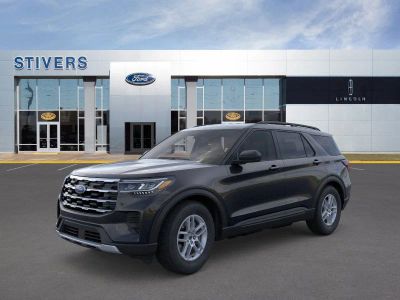 2026 Ford Explorer Active 100A in Agate Black Metallic — front three-quarter view