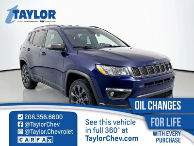 2021 Jeep Compass 80th Anniversary 4x4 in Blue — front three-quarter view