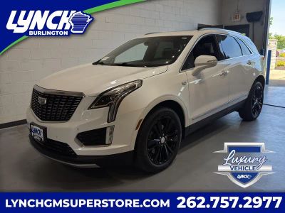 2024 Cadillac XT5 Premium Luxury in Crystal White Tricoat — front three-quarter view