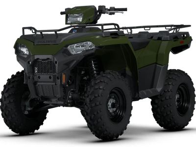 2026 Polaris Sportsman 450 H.O. EPS in Sage Green — front three-quarter view