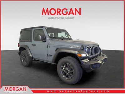 2026 Jeep Wrangler Sport S in Gray — front three-quarter view
