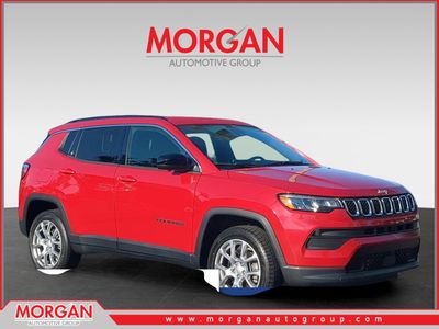 2023 Jeep Compass Latitude Lux in Red — front three-quarter view