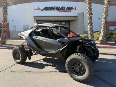 2026 Can-Am® Maverick R X RS with Smart-Shox Triple Black — front three-quarter view