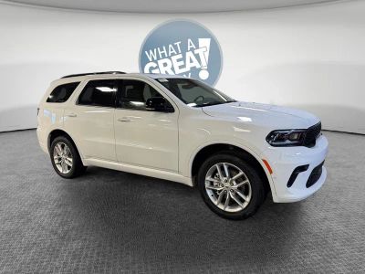 2026 Dodge Durango GT Plus in White Knuckle Clear-Coat Exterior Paint — front three-quarter view