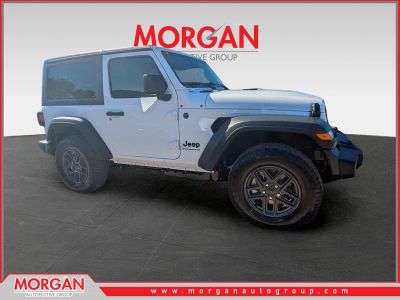 2026 Jeep Wrangler Sport S in White — front three-quarter view