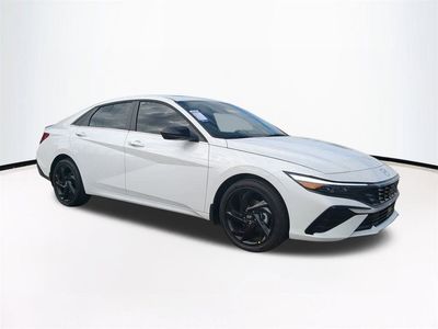 2026 Hyundai ELANTRA SEL Sport in White — front three-quarter view