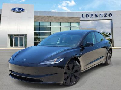 2025 Tesla Model 3 Long Range in Diamond Black — front three-quarter view