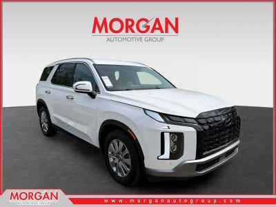 2025 Hyundai Palisade SEL in White — front three-quarter view
