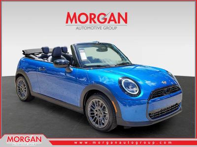 2026 MINI Convertible Cooper in Blue Metallic — front three-quarter view