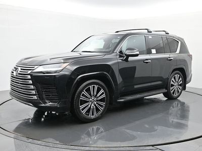2026 Lexus LX 600 LUXURY in Caviar — front three-quarter view
