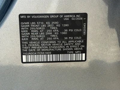 2026 Volkswagen Atlas — photo 44 view