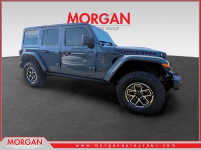 2026 Jeep Wrangler Rubicon in Gray — front three-quarter view