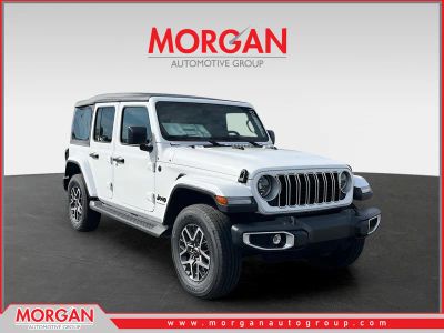 2026 Jeep Wrangler Sahara in White/off-white — front three-quarter view