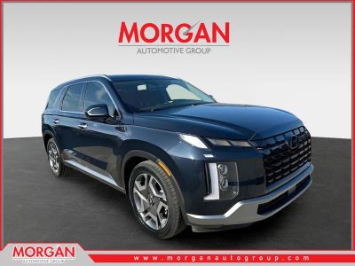 2025 Hyundai Palisade SEL Premium 7P in Moonlight Cloud — front three-quarter view