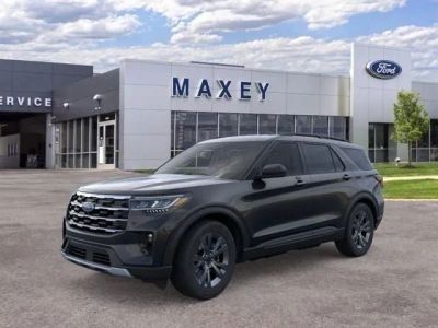 2026 Ford Explorer Active in Agate Black Metallic — front three-quarter view