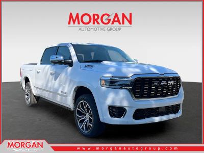 2026 Ram 1500 Tungsten in White — front three-quarter view