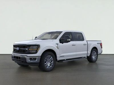 2025 Ford F-150 XLT in Oxford White — front three-quarter view