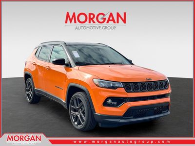 2026 Jeep Compass Limited in Orange — front three-quarter view