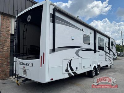 2021 Redwood 3981FK — rear three-quarter view