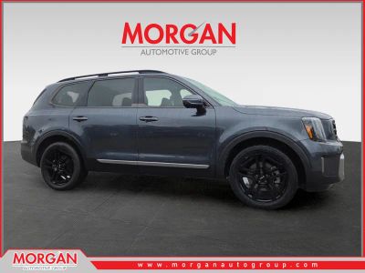 2023 Kia Telluride EX X-Line in Gray — front three-quarter view