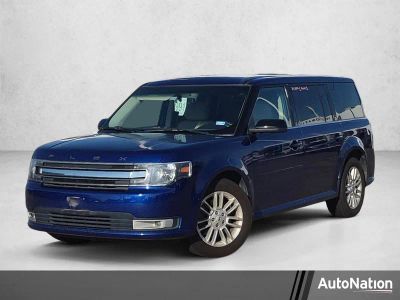 2014 Ford Flex SEL in Blue — front three-quarter view