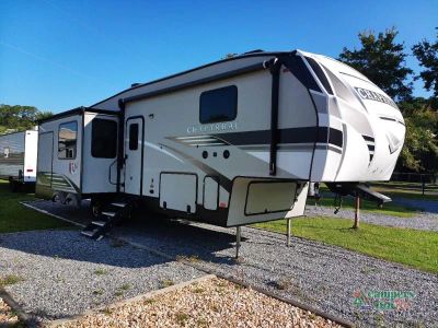 2021 Coachmen RV Chaparral — front three-quarter view