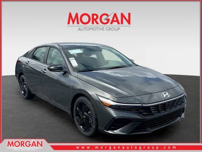 2026 Hyundai ELANTRA SEL Sport in Amazon Gray — front three-quarter view