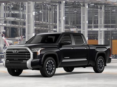 2026 Toyota Tundra Limited in Midnight Black Metallic — front three-quarter view